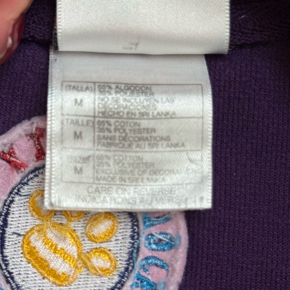 Vintage Disney Lady & The Tramp Fleece Embroidered Crewneck Sweatshirt 90s Jock - Picture 6 of 8